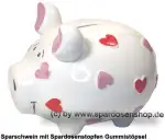 KCG mittelgroßes Sparschwein 3D Design Herzchen-Schwein Keramik A